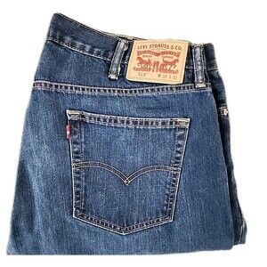 Levi's 514 Jeans Men's 38x32 5 pocket Mid Rise Straight Fit Blue Denim